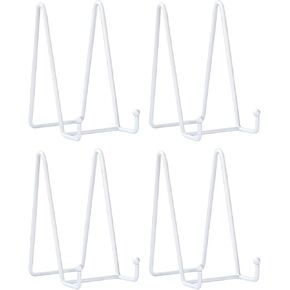 LIONWEI LIONWELI White Decorative Plate Stand Holder Picture Frame Stand Easel Display Stand