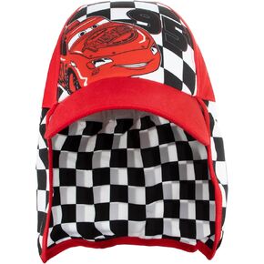 Disney Hat with Visor | Lightning McQueen Boys Hat | Cars Kids Cap for Summer | One Size | Red
