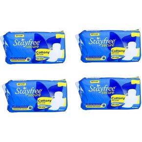 STAYFREE best Secure Cottony Soft Regular Sanitary Pad Sanitary 18 Pads Each (Pack of 4)
