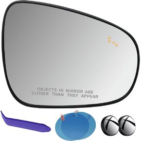 EAP Passenger Side Mirror Glass Compatible with Lexus ES300h ES350 2013-2018, IS250 IS350 2015-2020, CT200h 2011-2017, GS350 2013-2020, LS460 2013-2017, RC350 2015-2019, Heated, Blind Spot