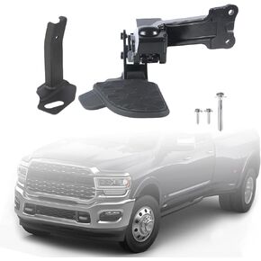No Drill Required Rear Bed Step Aluminum Alloy Black Replacement for 2019 2020 2021 Ram 2500 3500 82215842AG