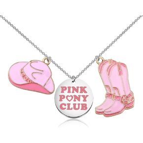 Lywjyb Birdgot Princess Cowgirl Gift Western Cowgirl Necklace Music Album Gift Song Lyrics Singer for Singer Fans