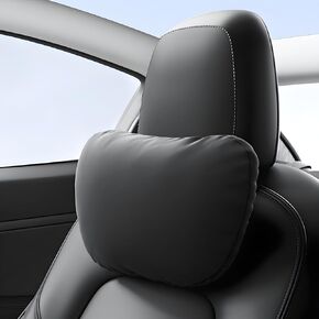 وسادة مسند رأس السيارة لـ Tesla Model 3/Y/S/X ، وسادة الرقبة للسيارة لإكسسوارات Tesla Model 3 ، مسند رأس النعومة للملحقات Y Tesla Model ، و White 2 Pack