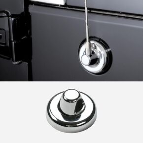 Anina Antenna Base Cover for Jeep Wrangler JU JK Unlimited 2007 2008 2009 2010 2011 2012 2013 2014 2015 2016 2017 2018 2019, Car Aerial Mount Cover Decoration Trim (Silver)