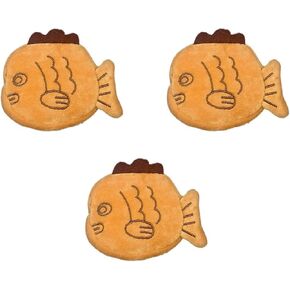 3PCS Taiyaki Plush Coin Purses, Mini Japanese Wrist Purse Bag, Taiyaki Pendant Pouch for Key, Creative Purse Bag with Zipper for Women Men Backpack Decoration Gifts