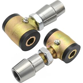 VIKKSAER 2Pcs 3/4" 750" Threaded Bushing Kit, Left & Right 4-Link 1/2" Bolt Hole, Plyurethane Bushings, Replace Worn Out Rod Ends or Use In A 4 Link Kit