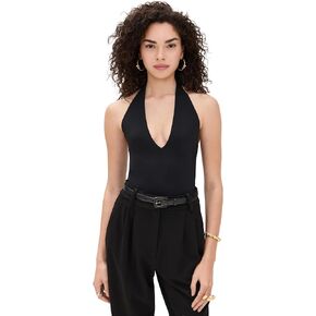 Good American Women's Scuba Halter V Neck Bodysuit