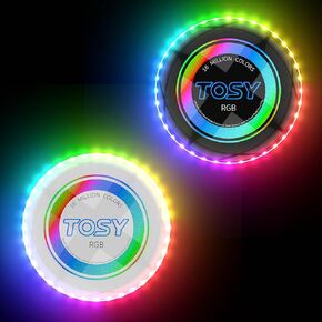 حزمة tosy من 2 - Flying Disc 108 LEDS - RGB أسود + RGB أبيض