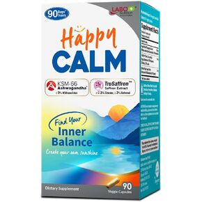 Labo Nutrition هادئة مع KSM-66 Ashwagandha ، مستخلص الزعفران وخلاصة الفلفل الأسود ، 90 كبسولة نباتية