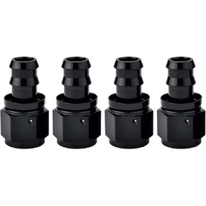 6AN Straight Push Lock Fuel Hose End Fitting 4PCS
