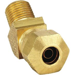 Eaton Weatherhead 1480x10 أنابيب فرامل الهواء ، 45 درجة كوع ، كوع الذكور لخيط الأنابيب الذكور ، 5/8 "أنبوب OD ، 1/2" خيط أنبوب الذكور