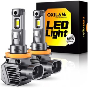 OXILAM H11/H8/H9 LED Bulb, 800% Brighter 30000LM, 5 Min Quick Install, 70000H Lifespan, No Flicker, 99% Compatibility
