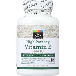 365 Everyday Value, High Potency Vitamin E 1000 IU, 60 ct