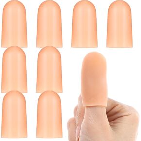 8pcs إصبع الأشرطة السرع إلى ما واقي الإصبع السيليكون يغطي أصابع ناعمة مقاومة للماء دعم الأكمام كبسولات إصبع الإبهام المطاط