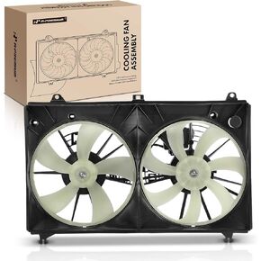 A-Premium Engine Radiator Cooling Fan Assembly Compatible with Select Lexus Models - GS350 2013 2014 2015, 3.5L - Replace# 1636131410, 1636131430