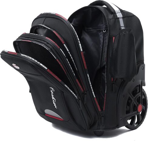 Rolling Backpack for Adults, 22 Inch Backpack with Wheels for Business, College Student and Travel Commuter, Waterproof Wheeled Backpack (black) in Saudi Arabia