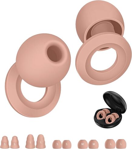 Ear Plugs for Sleeping Noise Cancelling - Noise Reduction Earplugs for Sleep,Focus,Snoring Blocking,Airplane, 33dB - 38dB Reusable Soft Hearing Protection 10 Silicone & Foam Ear Tips (Purple) in Saudi Arabia