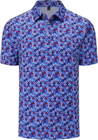 Mens Golf Polo Shirts Short Sleeve Moisture Wicking Dry Fit Performance Casual Funny Golf Polo Shirts for Men in Saudi Arabia
