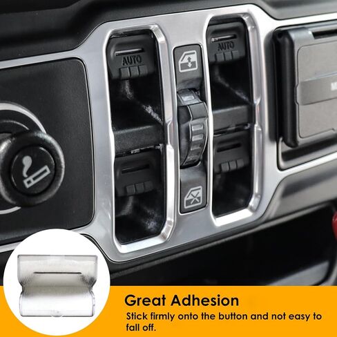 for Jeep Wrangler JL Accessories, Black Window Switch Button Cover for Jeep Wrangler JL 4XE Gladiator JT 2018-2025, 4 PCS in Saudi Arabia