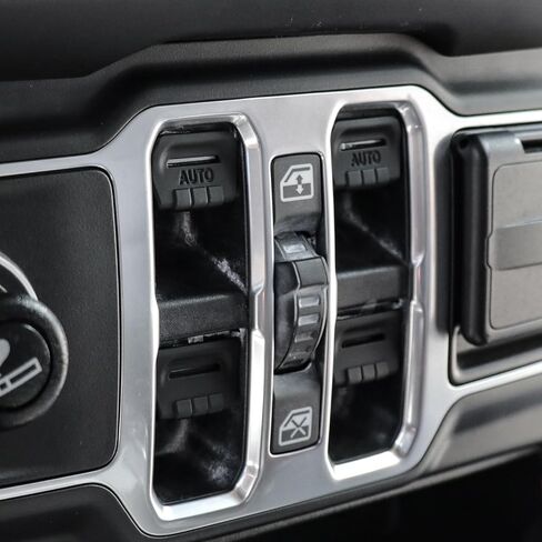 for Jeep Wrangler JL Accessories, Black Window Switch Button Cover for Jeep Wrangler JL 4XE Gladiator JT 2018-2025, 4 PCS in Saudi Arabia