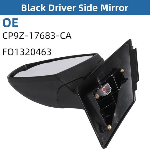 مرآة جانبية لبرنامج التشغيل الأيسر متوافق مع Ford Focus 2012-2018 Power Glass دليل قابلة للطي مع إشارة انعطاف فاتحة الزجاج الأسود 5 دبابيس OE# CP9Z-17683-CA FO1320463 in Saudi Arabia