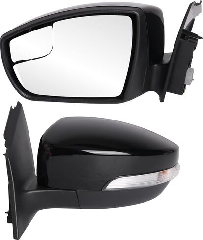 مرآة جانبية لبرنامج التشغيل الأيسر متوافق مع Ford Focus 2012-2018 Power Glass دليل قابلة للطي مع إشارة انعطاف فاتحة الزجاج الأسود 5 دبابيس OE# CP9Z-17683-CA FO1320463 in Saudi Arabia