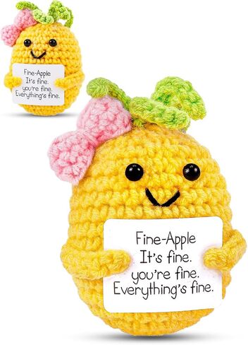 Positive Pineapple Gifts for Mom Dad - Cute Pineapple with Emotional Inspirational Support Card You're Fine Everything's Fine - Women Sister Girlfriend Daughter Gifts for Mothers Day Birthday in Saudi Arabia