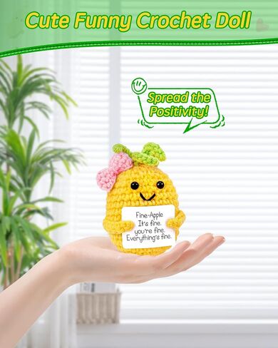 Positive Pineapple Gifts for Mom Dad - Cute Pineapple with Emotional Inspirational Support Card You're Fine Everything's Fine - Women Sister Girlfriend Daughter Gifts for Mothers Day Birthday in Saudi Arabia