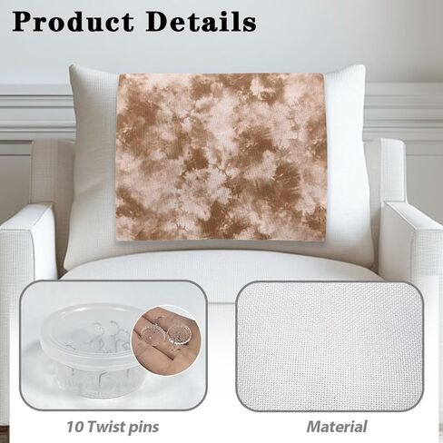 LedBack Brown Tie Dye Print Slipcovers for Couches and Sofas, Chair Recliner Headrest Protector Recliner Headrest Cover Sofa Headrest Decoration Cover, Easy to Clean in Saudi Arabia