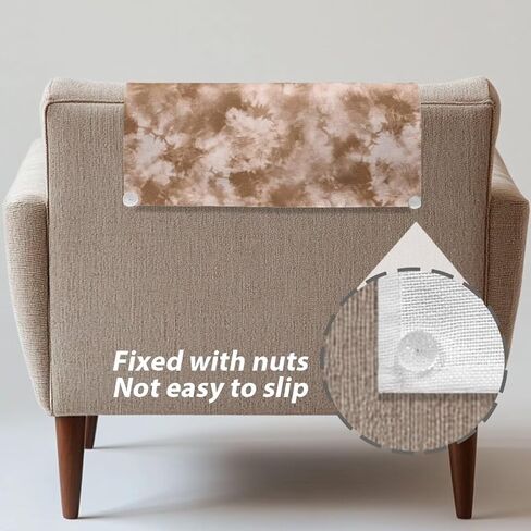 LedBack Brown Tie Dye Print Slipcovers for Couches and Sofas, Chair Recliner Headrest Protector Recliner Headrest Cover Sofa Headrest Decoration Cover, Easy to Clean in Saudi Arabia