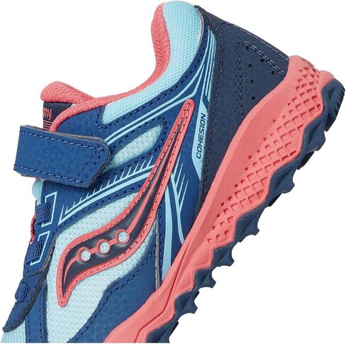Saucony Cohesion TR14 A/C Trail Running Shoes (Little Big Kid) Sneaker, Aqua/Coral, 12.5 Wide US Unisex in Saudi Arabia