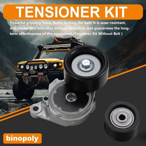 binopoly 90K-39185 (2PCS 39185+36370) Drive Belt Tensioner Kit Without Belt For Lexus GX460 17-18/LX570 08-18 Toyota Land Cruiser 08-18/Sequoia 08-18/Tundra 07-18 OE# D80950K1 in Saudi Arabia
