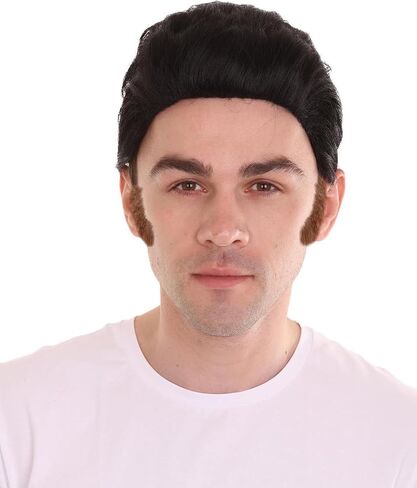 HPO MEN'S MENMEN SELF LAMB LAMB CHOP BURNBURNS - 100 ٪ Human Hair Brown Sutton Stops Hairs Facial Hair | ملحق أزياء واقعية قابلة لإعادة الاستخدام للبالغين ، مثالي للمسرح in Saudi Arabia
