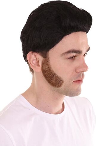 HPO MEN'S MENMEN SELF LAMB LAMB CHOP BURNBURNS - 100 ٪ Human Hair Brown Sutton Stops Hairs Facial Hair | ملحق أزياء واقعية قابلة لإعادة الاستخدام للبالغين ، مثالي للمسرح in Saudi Arabia