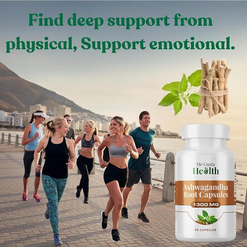Ashwagandha Root Powder Capsules 1300mg, Ashwagandha Capsule Metabolism Support, Immune & Mood Support, Ashwamag GMO Free Energy Support & Sleep Support 90 Capsules in Saudi Arabia