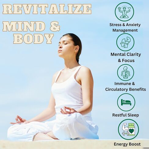 Ashwagandha Root Powder Capsules 1300mg, Ashwagandha Capsule Metabolism Support, Immune & Mood Support, Ashwamag GMO Free Energy Support & Sleep Support 90 Capsules in Saudi Arabia