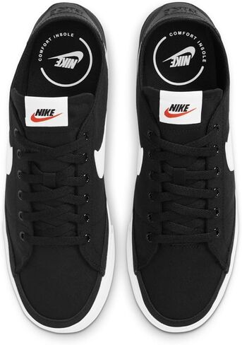 Nike Shoes Sneakers Court Legacy Men Urbans Leisure Leather Cu4150-002 - Black/White-Gum Light Brown - 11.5 in Saudi Arabia