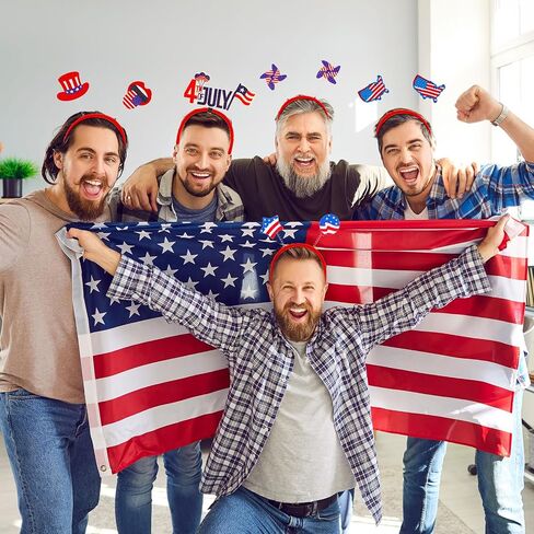 150 PCS رئيس الوطني Boppers رئيس الرابع من يوليو إكسسوارات الاستقلال يوم العلم الأمريكي رئيس الرأس الحزب الأزرق الأزرق الحفلات اللوازم للنساء المسيرات المحاربين القدامى حفلات حفلة in Saudi Arabia