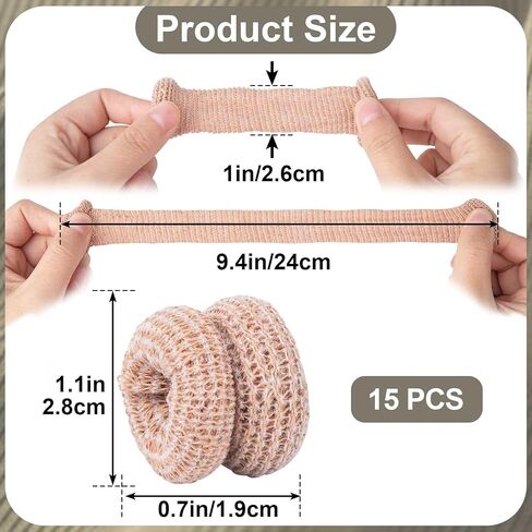 15pcs Cotton Finger Protectors, Elastic Fingertip Bandages for Skin Cracking Wounds Joint Pain, Breathable Finger Cots for Gardening Cooking Painting Carving Projects- Skin Color in Kuwait