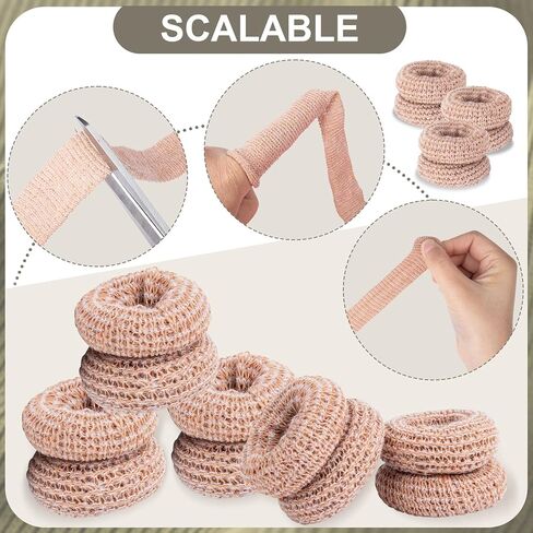 15pcs Cotton Finger Protectors, Elastic Fingertip Bandages for Skin Cracking Wounds Joint Pain, Breathable Finger Cots for Gardening Cooking Painting Carving Projects- Skin Color in Kuwait