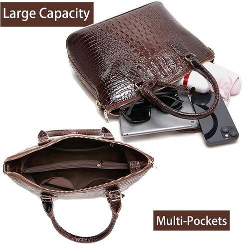 Crocodile Handbag Women Purse Satchel Bag Crossbody Classy Tote Bag Top Handle Vegan Leather Ladies Handbag purses in Saudi Arabia