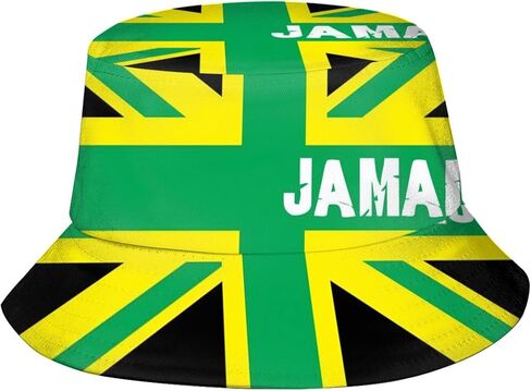 Jamaica Flag Fashion Retro Bucket Hat for Men Women Fisherman Hat Outdoor Summer Travel Hiking Caps in Saudi Arabia