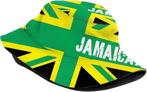 Jamaica Flag Fashion Retro Bucket Hat for Men Women Fisherman Hat Outdoor Summer Travel Hiking Caps in Saudi Arabia