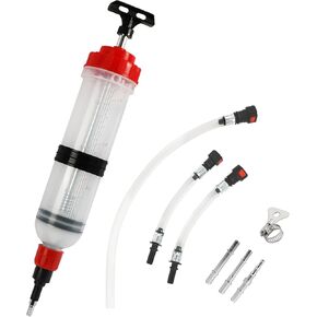 1500CC Fluid Extractor Automotive, Fluid Pump with Long Extension Tubes Oil Extractor/Oil Syringe Manual Suction Vacuum Fuel Car Transfer