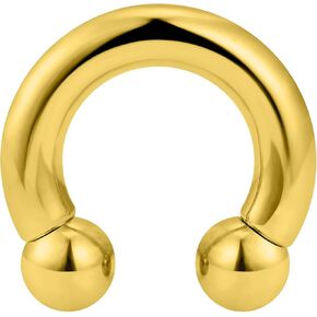 Yaalozei 00G Gold Spetum Rings Ear Gauges Earrings Plugs Tunnels Streching Piercing Kit Surgical Stainless Steel Horseshoe Prince Albert Nose PA Cartilage Earring Rings Piercing Jewelry Women Men