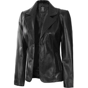 Blingsoul Leather Blazer Jacket Women - Leather Coats for Women