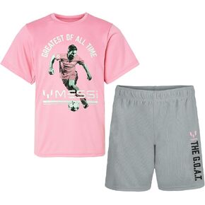 Lifestyle Collection Boys Size 4-18 The GOAT 2-Piece Performance T-Shirt & Short Set