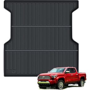 Truck Bed Mat for 2024 2025 Toyota Tacoma Double Cab, 5FT Truck Bed Mat,All Weather TPE Bed Mat for Toyota Tacoma Accessories