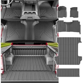 5.82FT Bed Mat Floor Mat Compatible with 2019-2025 Chevy Silverado Crew Cab Truck Bed Liner Tailgate Mat Replacement for 2019-2025 Chevy Silverado Accessories