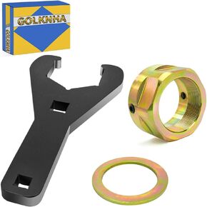 Rear Axle Lock Nut & Rear Axle Nut Wrench Tool 46mm Kit Compatible with Yamaha Raptor 700R YFM700 YFM700R 2006-2024 YFZ450 2004-2013 OEM# 90179-36003-00